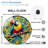 Colorful Parrot Wall Clock with Tropical Leaves Design Art - 12'' Modern Glass Wall Clock