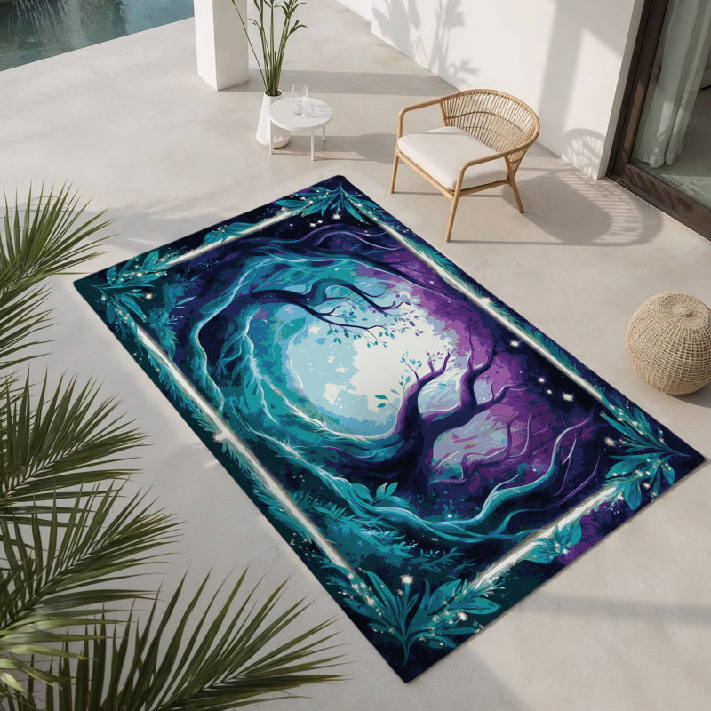 Tapis intérieur et extérieur Serene Arbor, Rectangle 1 pi 6 po x 2 pi 6 po