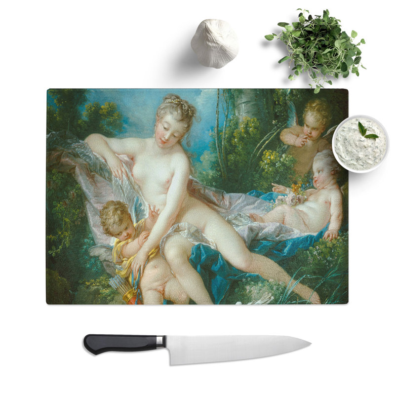 The Bath of Venus Consoling Love by Francois Boucher Chopping Board, 20cm W x 28.5cm L