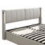 Upholstered Storage Bed With Adjustable Headboard, USB And LED PU-1348313338-1348313341