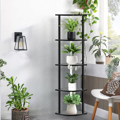 5-Tier LED Corner Shelf With RGB Lights, Adjustable Color Temperature, Remote & App Control, Sturdy Wooden Display Stand For Living Room, Bedroom, And -  Ivy Bronx, 9B80F262590D422C944C7BC1341999B7