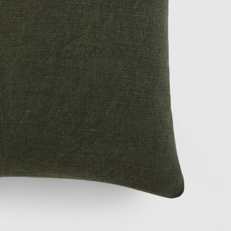 Coussin en coton uni, Vert