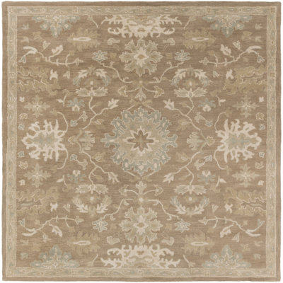 Tapis oriental en laine touffeté à la main taupe / beige / brun Gurusharan