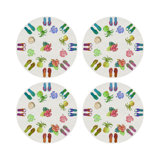 Winter In Florida Vegan Leather Round Pebble Placemat