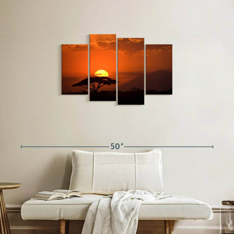 Alvord, coucher de soleil africain I, H 22 po x l 36 po