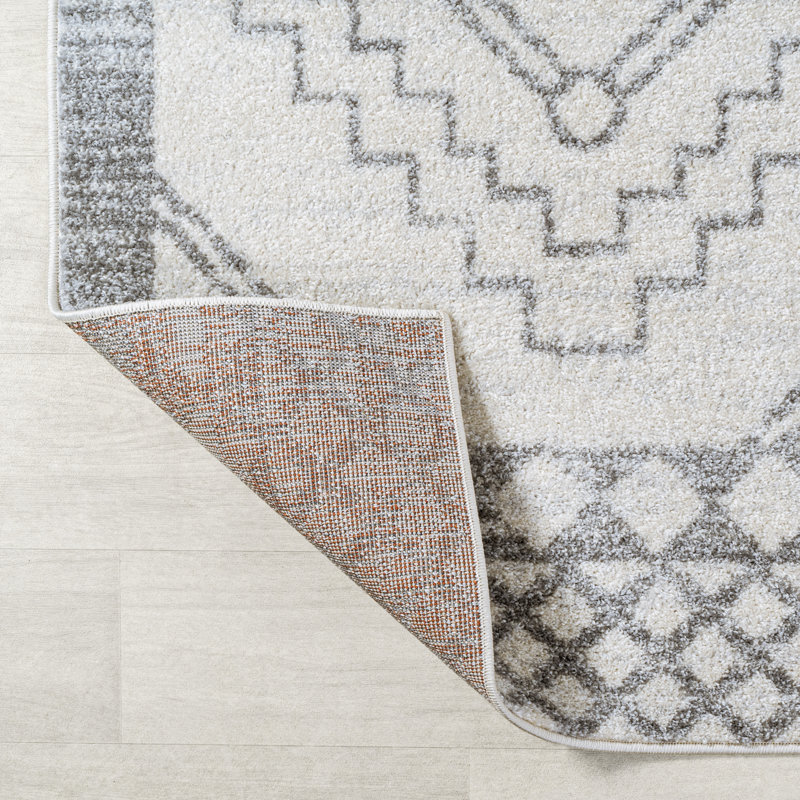 Amir Moroccan Beni Souk Cream/Gray Rug, Round 3'