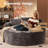 58.28" Wide Oversized Round Chaise Lounge Chair, Cloud Large Circle Chair With Plush Upholstered Modern Soft Big Single Couch, No Assembly Required-761278081