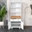 Farmhouse Tall Bookcase with Gourd Legs, Adjustable Shelves and Retro Handles-924480640
