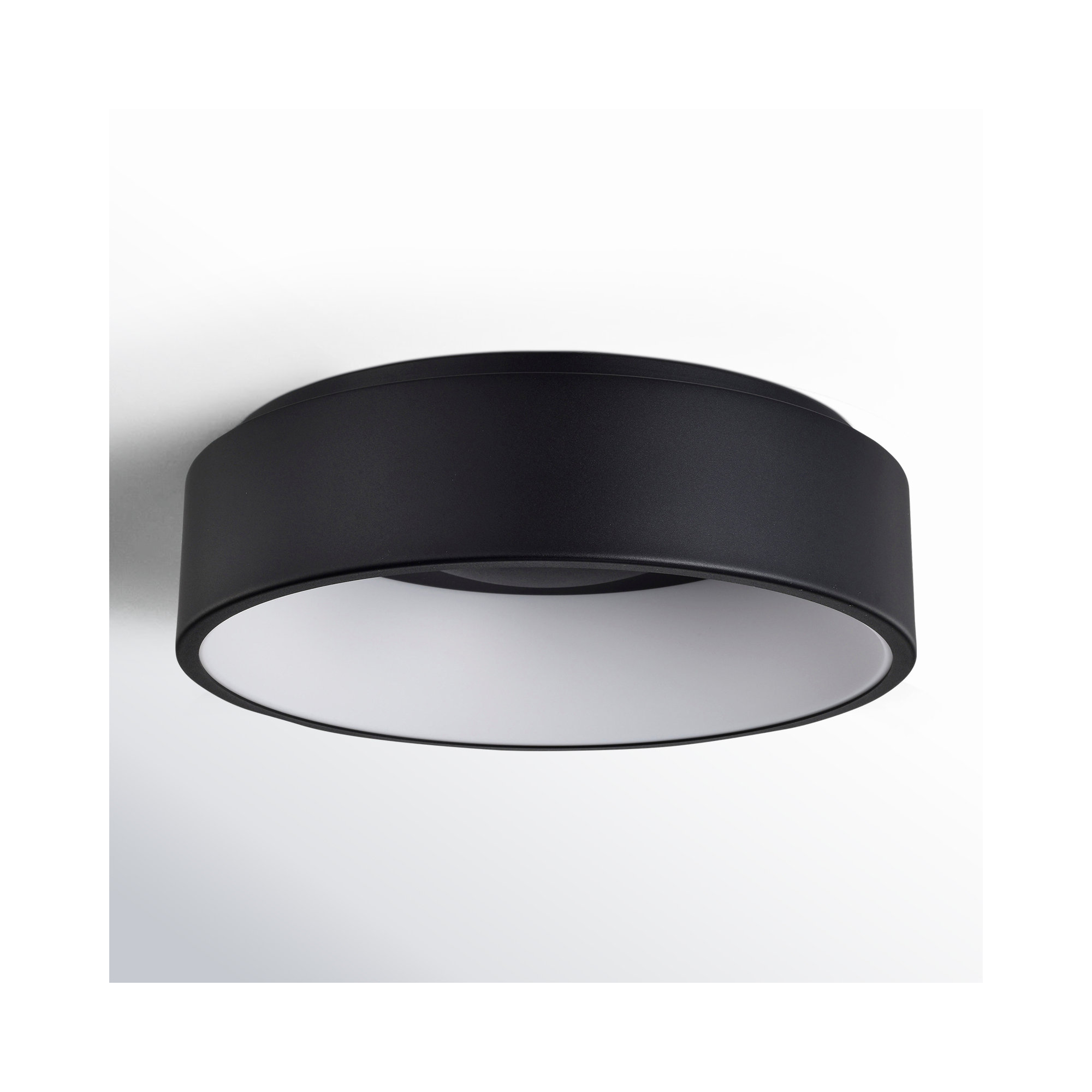 Lucien 1 - Light LED Flush Mount, 6.06'' H x 17.75'' W x 17.75'' D", Black