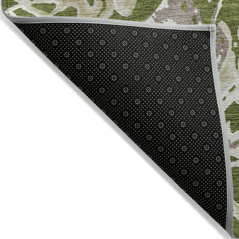 Lani Green Washable Indoor-Outdoor Rug - , 2'6" x 3'10"