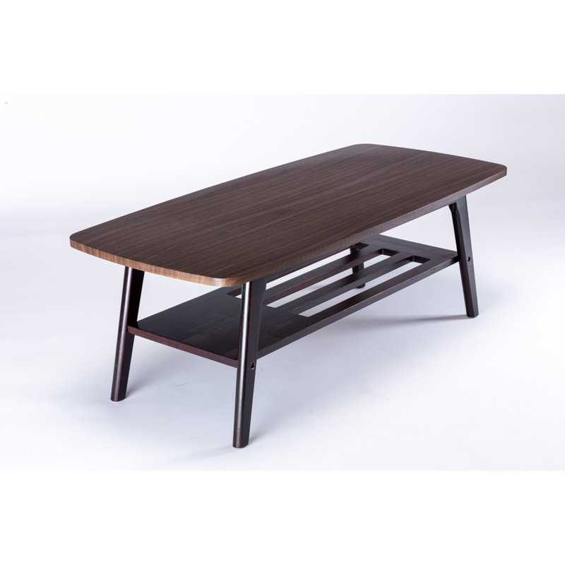 Bureau 47 po, pieds en bois massif, tablette inférieure ouverte pour table basse décorative attrayante, présentoir attrayant