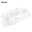 Canapé d'angle modulaire rembourré de 137,8 pouces de large-1511141741