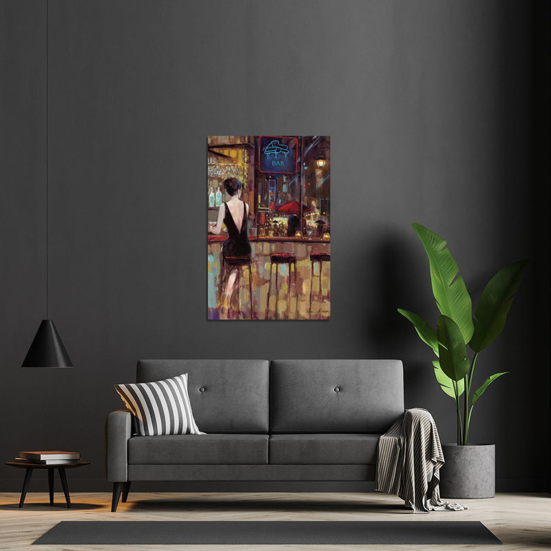 Piano Bar par Ruane Manning - impression sans cadre, H 24 po x l 16 po x P 0,25 po
