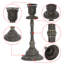 2 Piece Metal Tabletop Candelabra Set