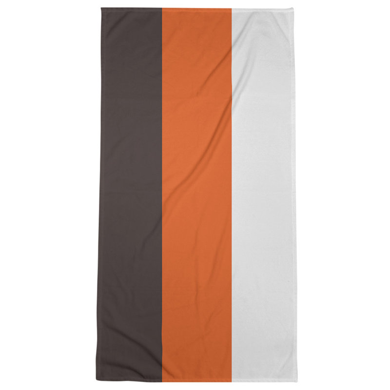 Cleveland Beach Towel, Off White/Light Orange/Brown