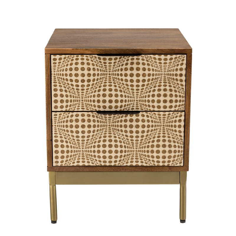 Soraya 40cm W Solid Wood Bedside Table