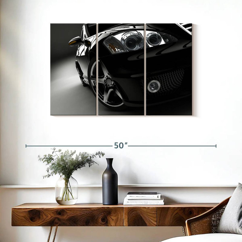 Mehar Black Car Headlights, 24" H x 38" W