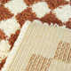 Walker Checkered Burnt Orange/Cream Shag Area Rug
