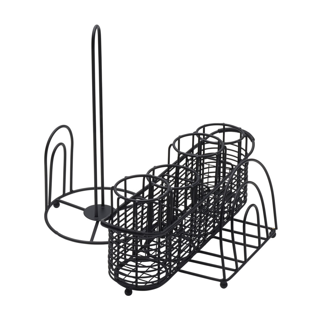 Gourmet Basics by Mikasa Gourmet Basics Art Deco Picnic Buffet Caddy with Paper Towel Holder Gourmet Basics by Mikasa