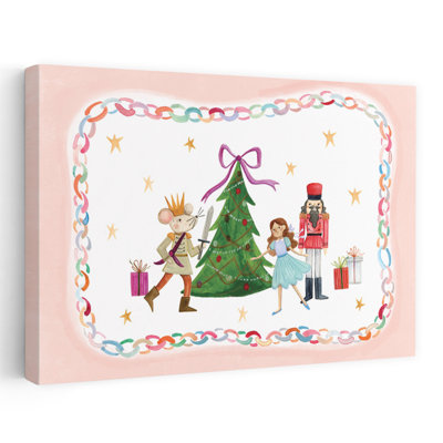 Nutcracker Scene Predailys Whimsical Abstract Contemporary Christmas Tree Art