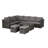 Patio Furniture 6 Piece Outdoor - All Weather For Backyard 6 With Table, Cushions Garden,-1801248000