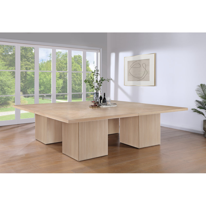 Belinda Rectangular Dining Table, 31" H x 108" W x 108" L, Black
