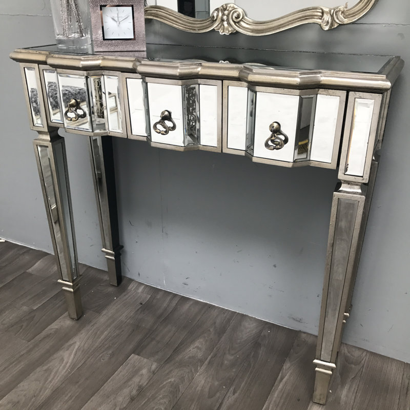 Cuyuna 85cm Glass Top Console Table