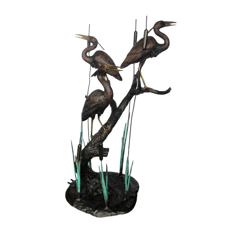 Fontaine géante en bronze à taille gigantesque 38 po x 32 po x H 71 po Nifao Collection