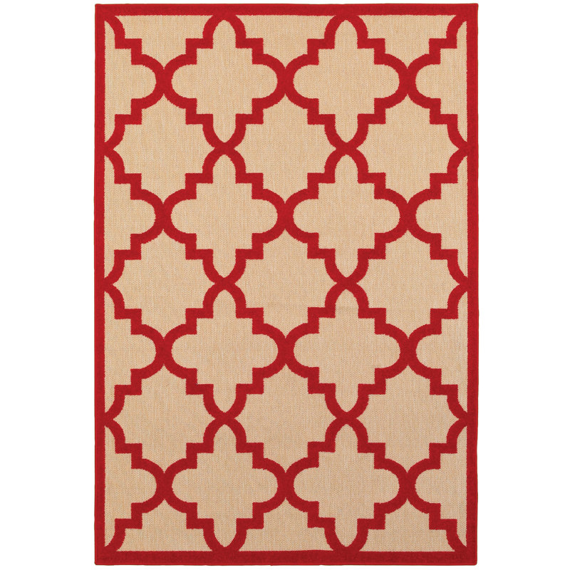 Laub Geometric Indoor / Outdoor Rug, Rectangle 1'10" x 3'3"