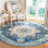 Tapis oriental bleu / bleu clair Felty