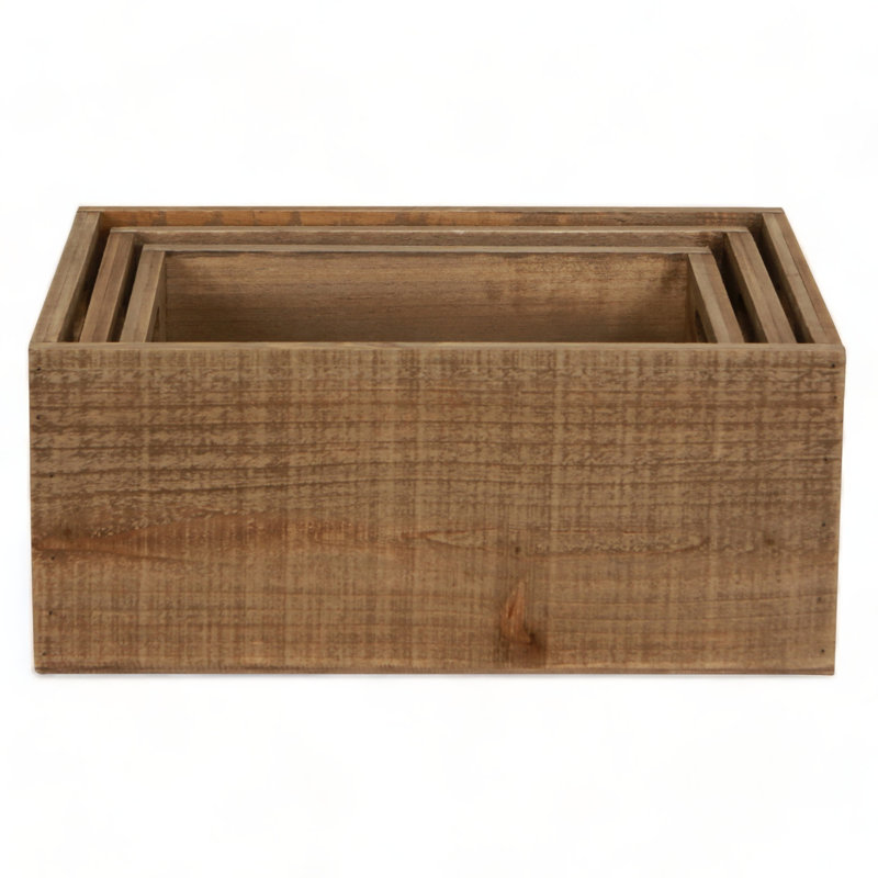 Ensemble de 3 caisses en bois