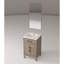 18 po L x P Meuble-lavabo en chêne gris avec comptoir en acrylique et miroir - comptoir carré de 20 po de largeur 19,56 po