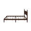Lit plateforme très grand en bois avec tête de lit en forme de gourde, lit plateforme de style rétro-836653424