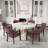  Porker Tufted Sponge Dining Chairs with Casters Burgundy Red-10272574-10272575