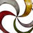 Multi Colored Metal Abstract Scalloped Home Wall Decor, 35" x 1" x 20"