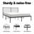 Metal Bed Frame, Heavy-Duty, No Mattress-334418554-334418549