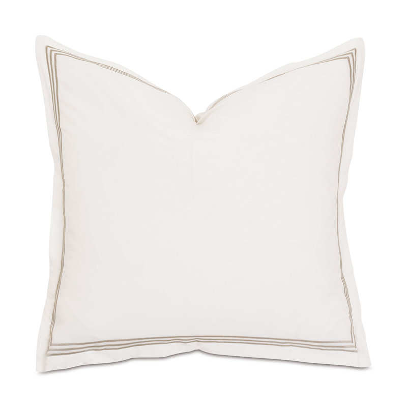 Tessa Cotton Sham Set, Euro, Ivory/Sable, Multi-stripe