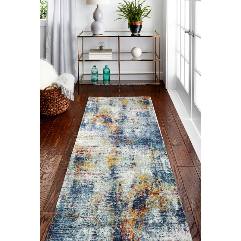 Abstract Area Rug, Runner 76 x 244cm