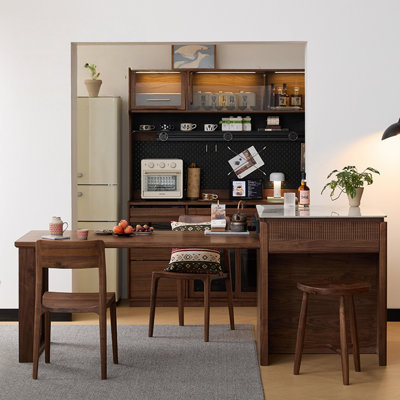 Table de salle à manger moderne et simple en bois massif