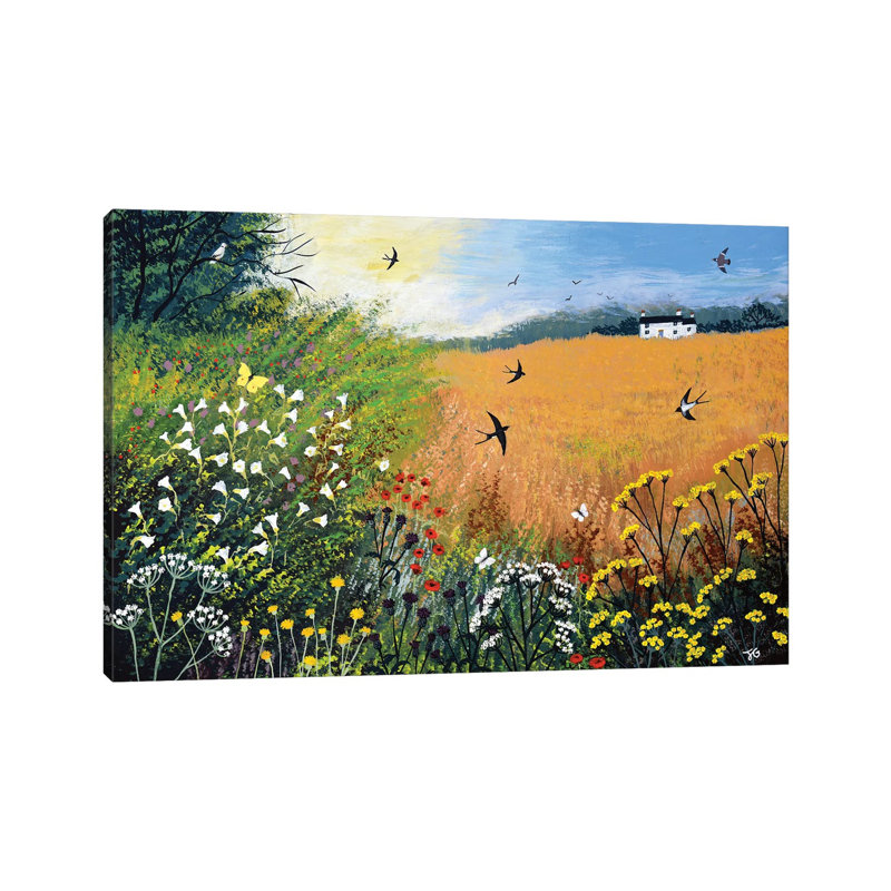 Harvest Swallows - Wrapped Canvas Print, 30.48 cm H x 45.72 cm W