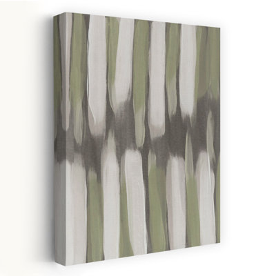 North South Olive Green Gray Abstract Contemporary Wall Art Print