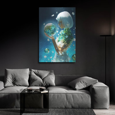  'Earthy Cyborg' by Ann Klee Metal Wall Art, 24" x 36"