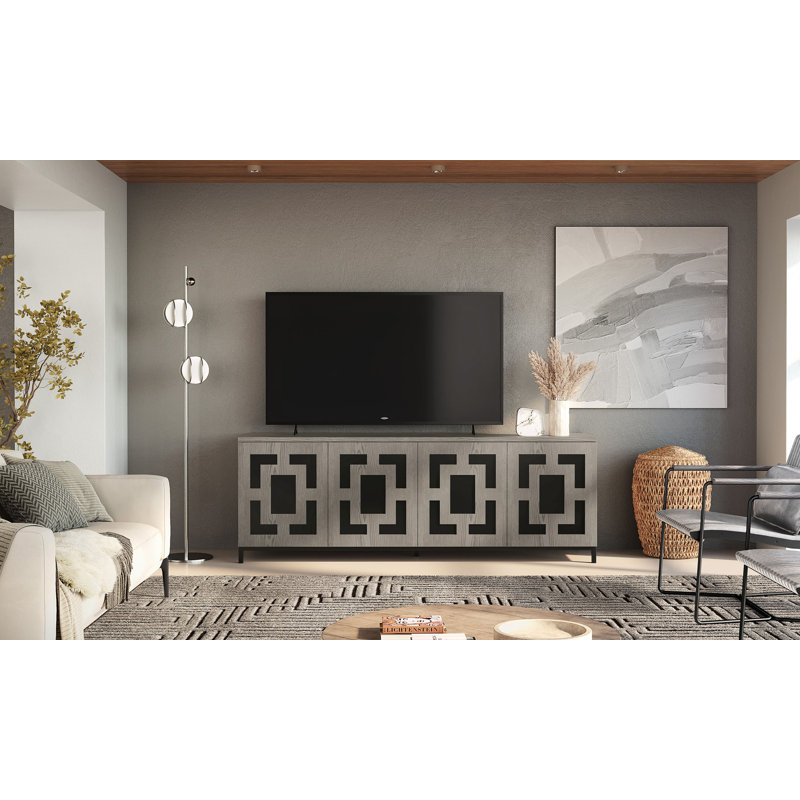 Buffet console lunatique 86 "Furnitech Isabella, Chêne gris