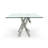 Harber Glass Top Metal Base Dining Table