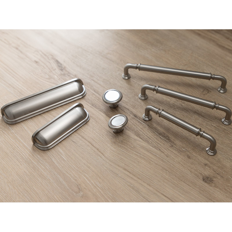 Berkshire Collection Handle Pull - Cabinet Pull - Farmhouse Hardware for Drawers & Cabinets, 5 1/16", Satin Nickel