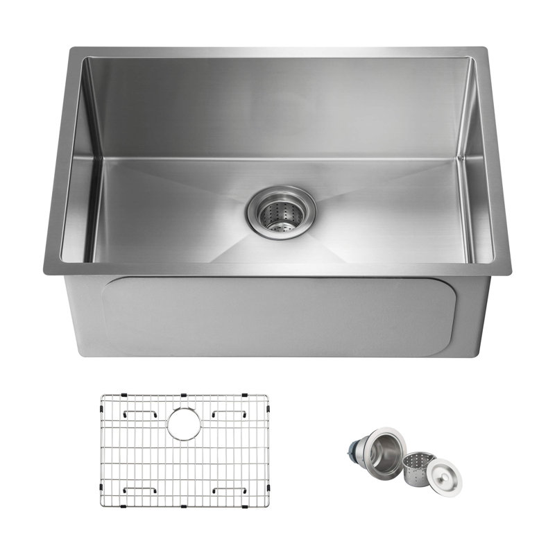 26'' Stainless Steel Undermount Single Bowl Kitchen Sink