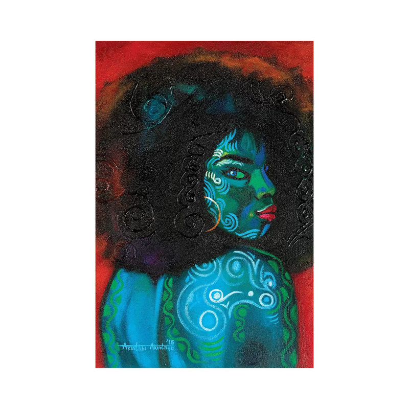 Black Beauty by Akintayo Akintobi - Painting on Canvas, Wrapped Canvas, 101.6cm H x 66.04cm W x 3.81cm D