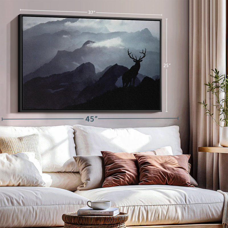 Animal «Elk Summit Wall Art», H 25 po x l 37 po
