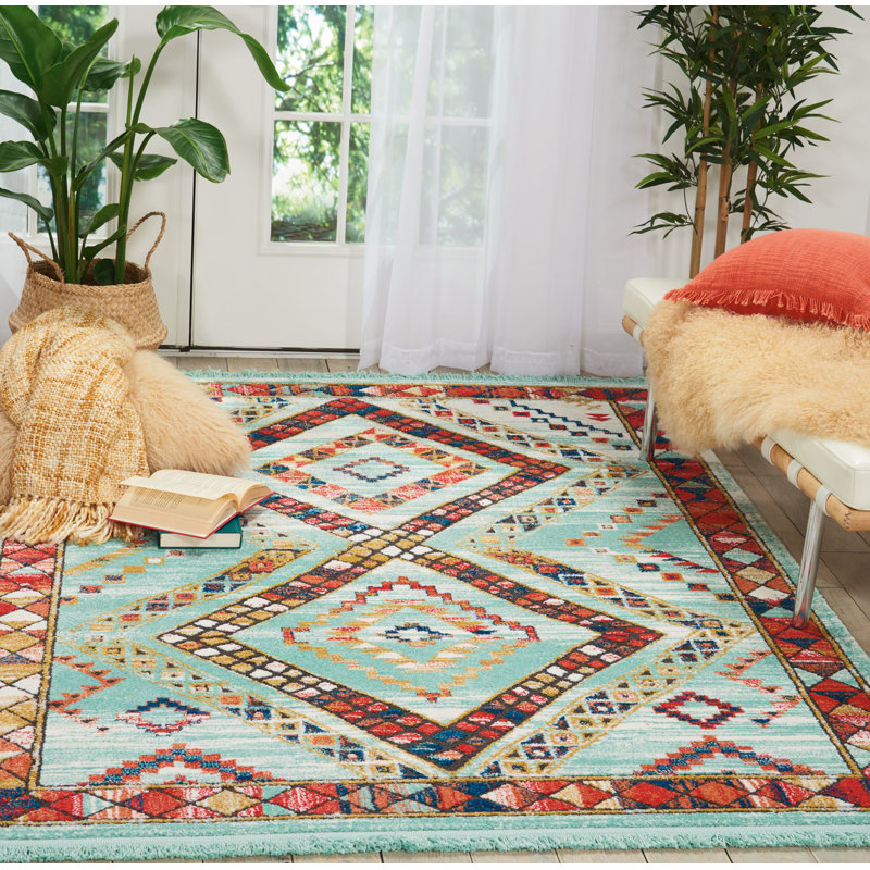 Baver Southwestern Area Rug, Rectangle 282 x 396cm