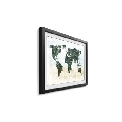Weltkarten Worldmap No.1 - Single Picture Frame Print